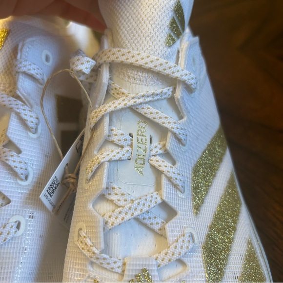 Adidas Men's Adizero 13.0, football cleats White/Gold Metallic, size 8.5 New - Picture 3 of 11